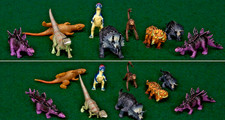 Lot 9 Toy Dinosaurs Various Brands Including Med size