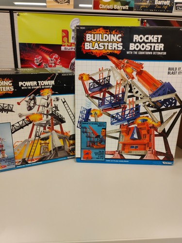 1989 Kenner Building Blasters Lot of 2 - Open Box - Rocket Booster/Power Tower