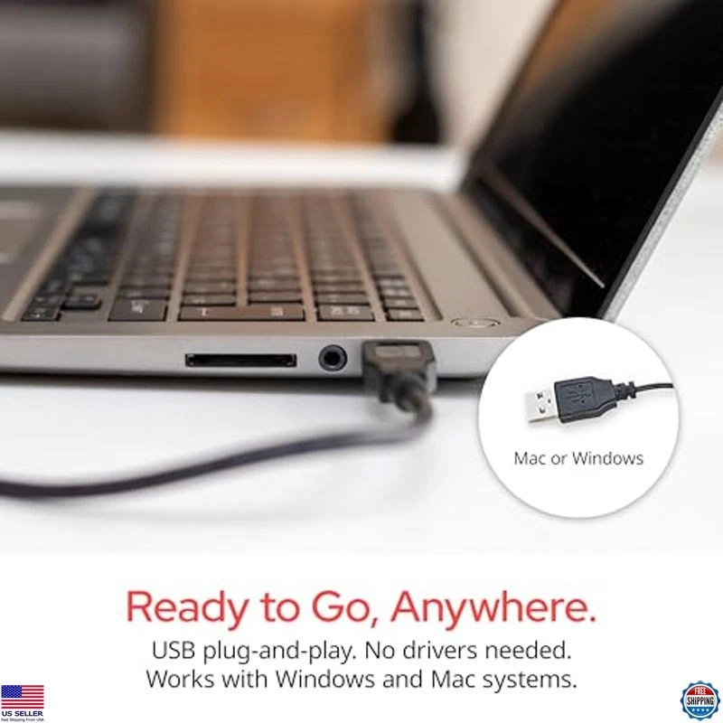 Verbatim Slimline USB Wired Keyboard & Mouse Set - Full-Size Black with Keypad - Image 4 of 4