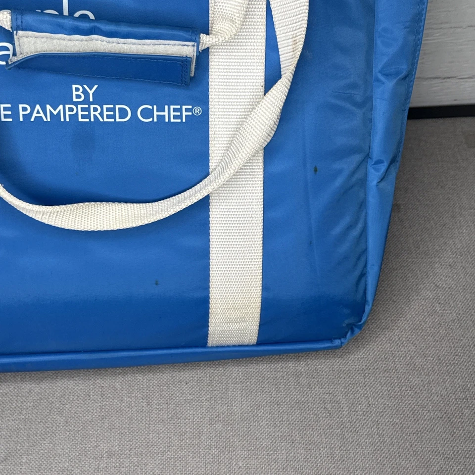 Bolso de Mano Pampered Chef Simple Additions XL Azul Carry "Consultant Bag" (con platos) Foto 4 de 4