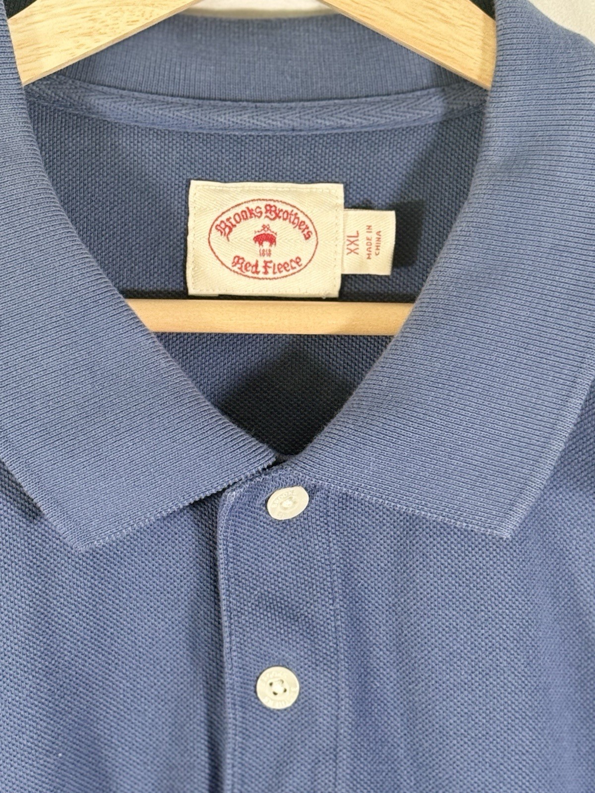 Brooks Brothers Red Fleece Classic Cotton Polo Shirt Navy Mens Size XXL thumbnail 2