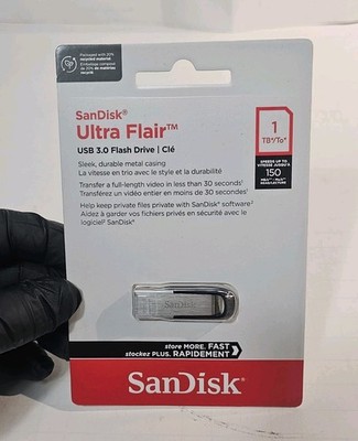 SanDisk Ultra Flair SDCZ73-1T00-G46 1Tb Flash Drive USB - Silver