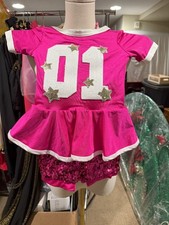 Weissmans 11785 CI Hot pink biketard with sequins