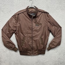 Vintage Members Only Jacket Mens LT Brown Cafe Racer Bomber Lightweight 80s