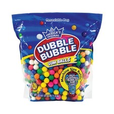 Dubble Bubble 22000491 Original Gum Balls, 3.3 lb Bag, Assorted Flavors