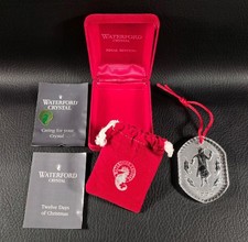 1995 Waterford Crystal CHRISTMAS ORNAMENT with Pouch & Box FINAL EDITION 1995