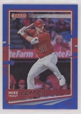 2020 Panini Donruss Back Variation Holo Blue Mike Trout (City of Angels) 0d44