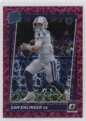 2021 Donruss Optic Rated Pink Velocity Prizm 61/79 Sam Ehlinger Rookie RC 05gv
