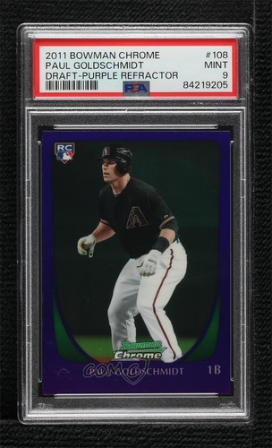 2011 Bowman Draft Retail Purple Refractor Paul Goldschmidt PSA 9 MINT Rookie RC