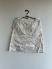 Minigonna vintage Burberry London bianca, tonalità rosa taglia IT 42 logo