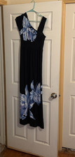 Ladies AB Studio Black Floral Cocktail Dress