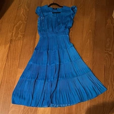 T Tahari Elegant Blue Midi Dress NWOT