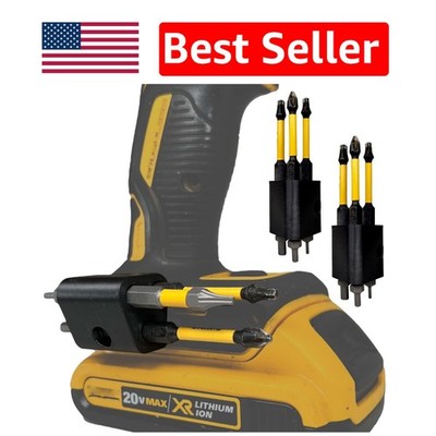 USA-Made DeWalt Drill Bit Holder - Durable, Magnetic, 6-Bit Capacity