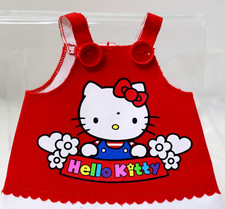 Hello Kitty SanRio Graphic Tunic Dress Shoulder Straps Red Buttons 6"X 6"