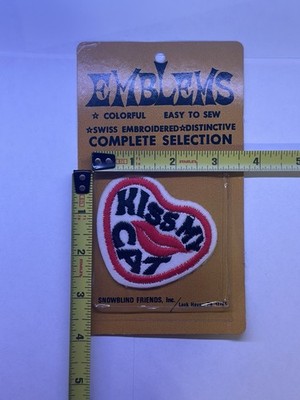Rare Vintage 1970s  KISS MY CAT  Heart Arctic Cat Snowmobile Patch New Package