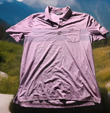 Travis Mathew Polo Shirt Mens XL Red Golf Active Short Sleeve Dress Date Beach