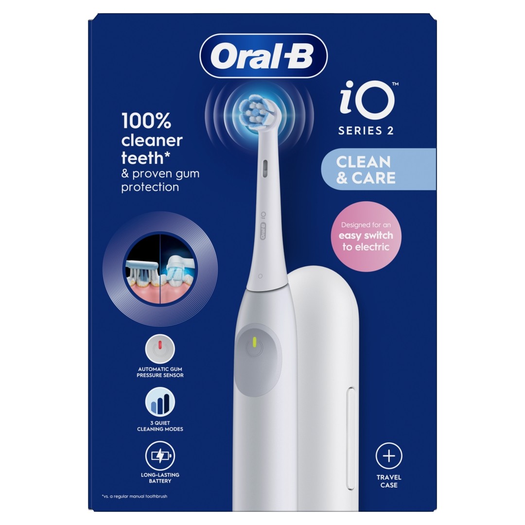 Oral-B iO2 Simple Electric Toothbrush with Travel Case - White NEW *FREE DEL* - Image 2