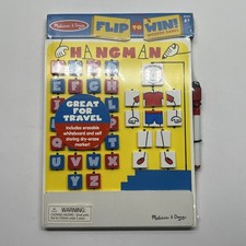 Melissa & Doug Flip-to-Win Hangman Wooden Travel Game, New In Sealed Packaging