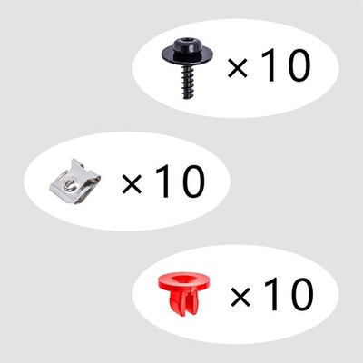 10x Engine Splash Shield Screw Bolt Clip Kit for Ford Focus Fusion Escape Explor