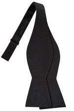 KissTies Self-Tied Satin Bow Tie Solid Tuxedo Adjustable Bowties For Adults