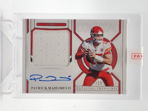 PATRICK MAHOMES II 2020 NATIONAL TREASURES COLOSSAL PATCH AUTO /15 Q3963-2