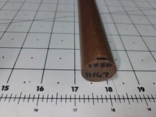 1" Dia. x 20" 75 D Durometer Polyurethane Rod, Brown, P/N 11167