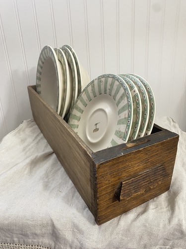 VINTAGE HOLZ HOLZ NÄHMASCHINE SCHUBLADE AUFBEWAHRUNG Perfekte Küche Display für - Bild 1 von 11