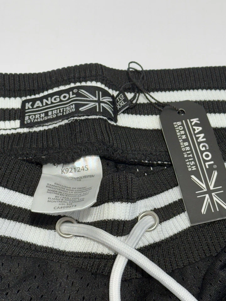 Pantalones Cortos Kangol Para Hombre Talla XX-Grande Baloncesto Atlético Negro Malla Logo Nuevo Con Etiquetas Foto 3 de 4