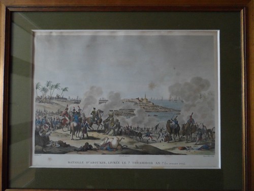 Engraving Empire Battle Napoleon Countryside Egypt Soldier Antique 19th S