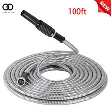100 Feet Stainless Steel Garden Hose Water Pi...