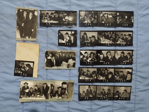 Jewish Judaica Orthodox Religious Rabbi's Unknown Lot Small Photos Film strip - 第 1/15 張圖片
