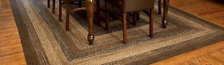 Cappuccino Braided Area Rug By IHF Rugs. Oval & Rectangle. Many Sizes. Black/Tan - Image 4 of 4