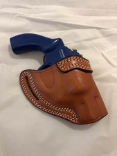 Leather CROSS DRAW Holster - S&W J Frame / Ruger SP101 - 2" barrel (#7700)
