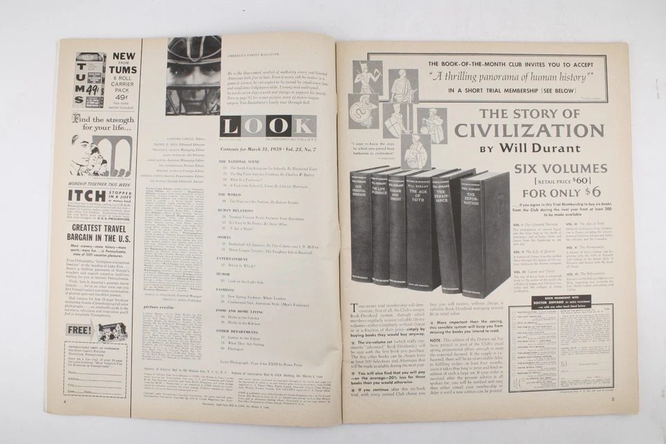 LOT VTG 1959 1968 Look Magazine Pope John Vatican Pope Paul Retire Birth Control - Image 3 of 4