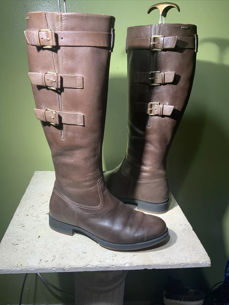 Ecco Hobart Womens Brown Buckle Boots Size 37 (US Goretex eBay