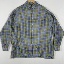 PAUL SMITH Butoon up Shirt Plaid Cotton Long Sleeve casual dress shirt Men sz L.