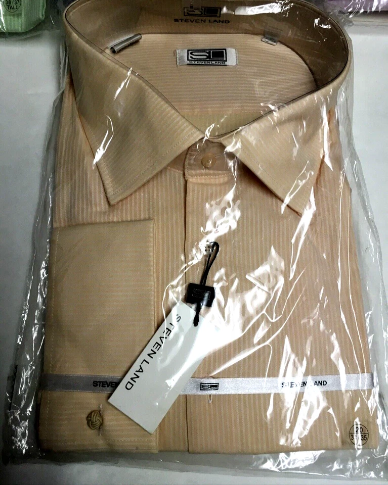 Steven Land Shirt Men Button Up Dress Shirt W/ French Cuffs Assorted size colors - Image 2 of 4