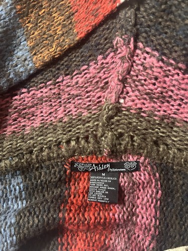 Ashley by 26 International Multicolor Hooded Open Cardigan - Picture 3 of 6