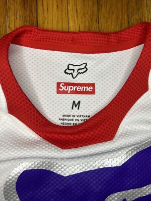 Supreme Fox Racing Moto Jersey Multi color 2018SS White Red