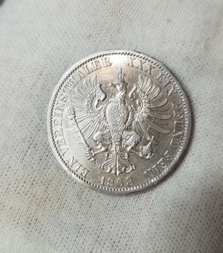 Prussia 1 Thaler 1868 Silver aUnc Coin Germany Taler German State - Image 4 of 4
