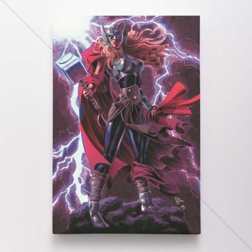 Thor Poster Canvas Avengers God of Thunder Marvel Comic Book Art Print #4912 - Picture 1 of 4