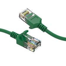 0.5Ft CAT6A UTP Slim Ethernet Network Booted Cable 28AWG Green