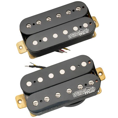 Wilkinson Black Vintage Tone Alnico 5 Overwound Open Humbucker Guitar Pickup Set