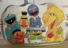 VTG Sesame Street Playtime Placemat Big Bird Elmo Gonzo, Cookie Monster