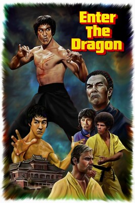 bruce lee a5. original druck.kunstwerk.von paul winters
