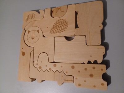 Petit Collage-Safari Dschungel Holzpuzzle 