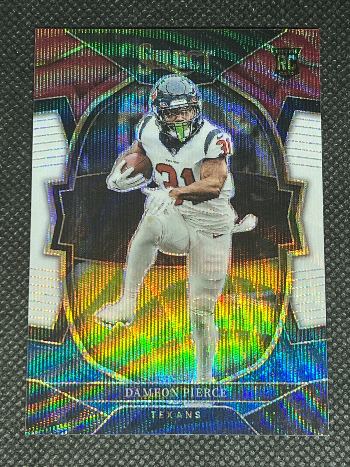 Dameon Pierce 2022 Select Tri Color Prizm Concourse Rookie 238/249 #47 Texans
