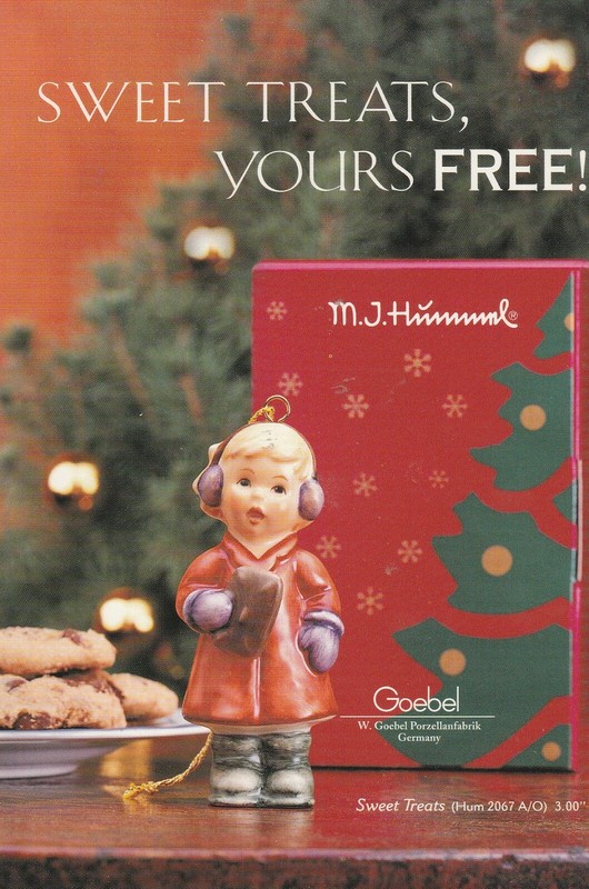 20 M. I. Hummel Sweet Treats Post cards PROMO Boy with Gingerman Cookie
