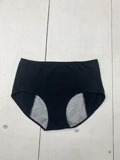 Nalwort Womens Hi Rise Black Briefs Size Large