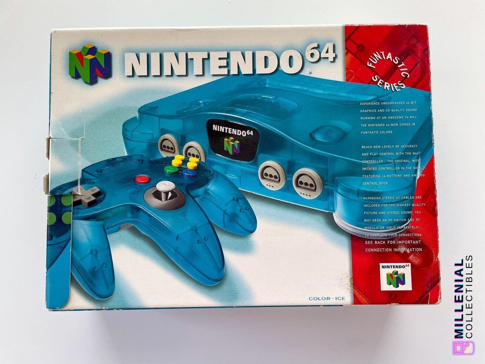 Nintendo 64 Ice Blue Console CIB |